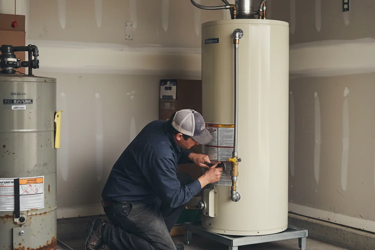 Water heater and shutoff valve replacement in Wills Point